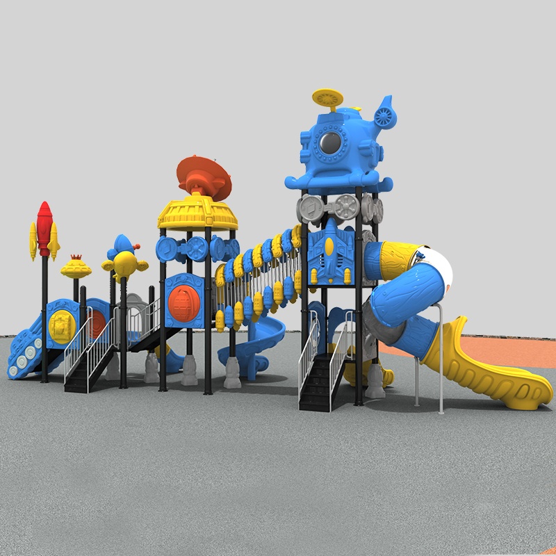 Spaceship Adventure Playground Slide для захватывающей игры на свежем воздухе