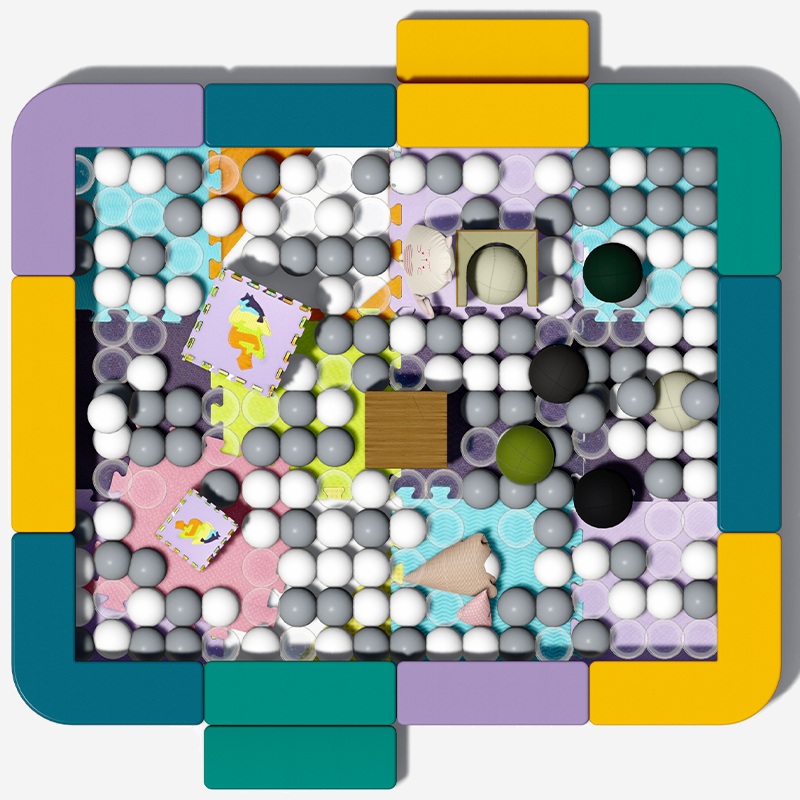 Модульная тематическая крытая мягкая игровая площадка для игры в мяч 