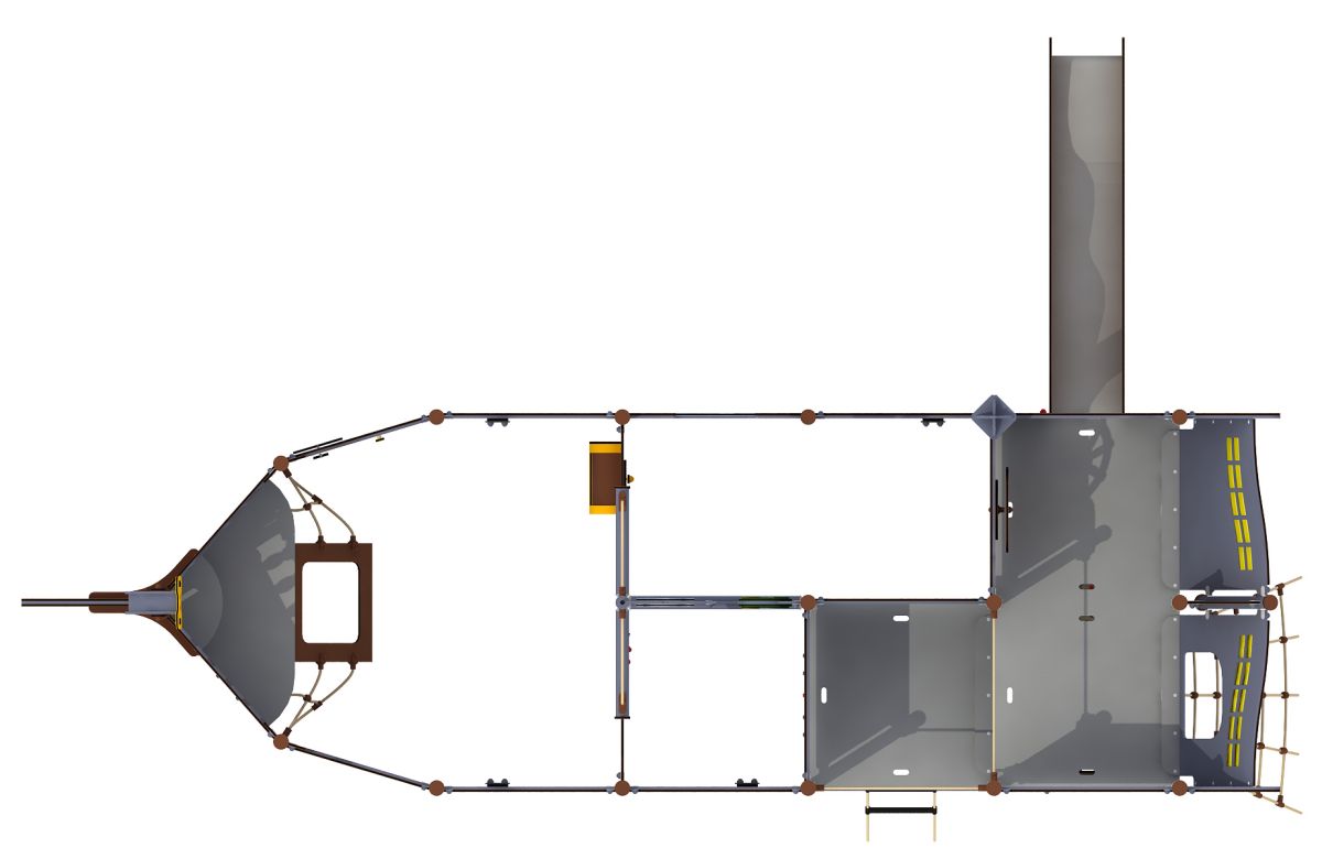 деревянная игровая площадка с пиратским кораблем (3)