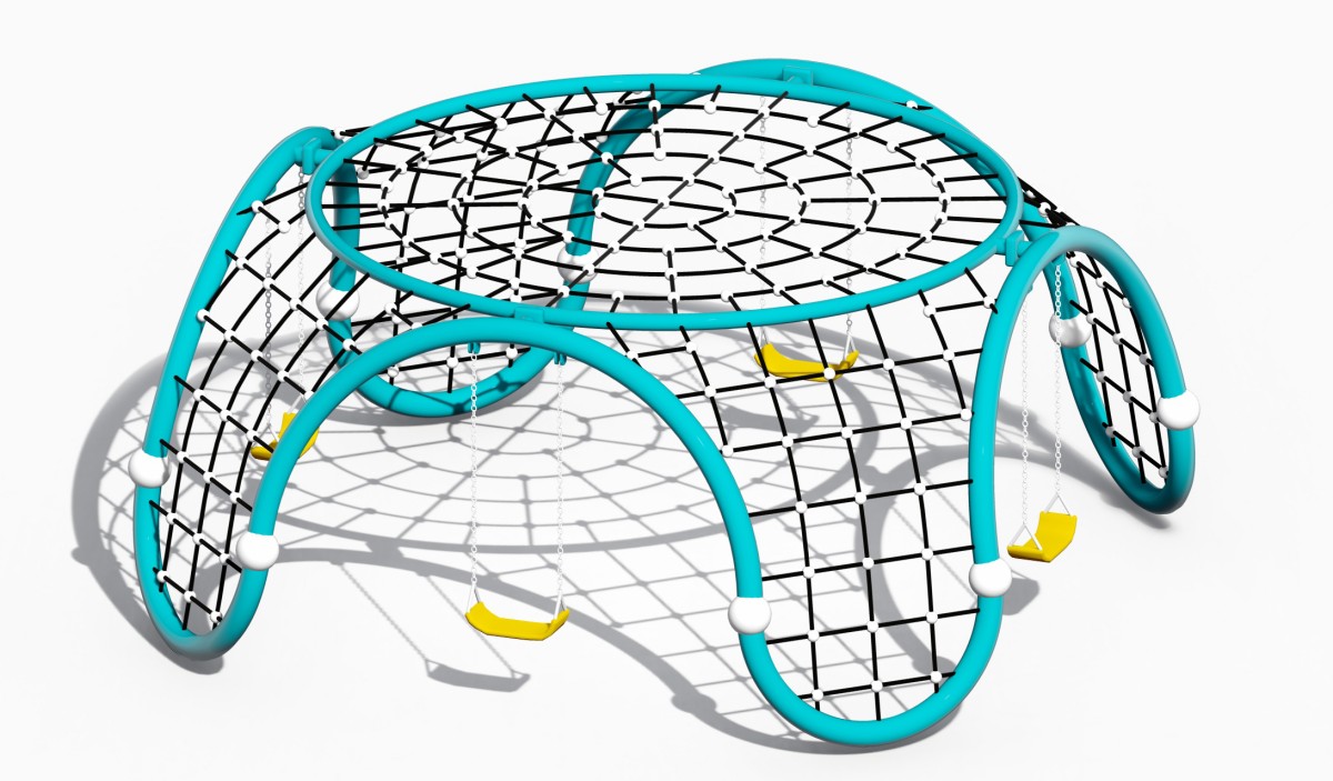 Альпинист-паук-паутина с набором качелей