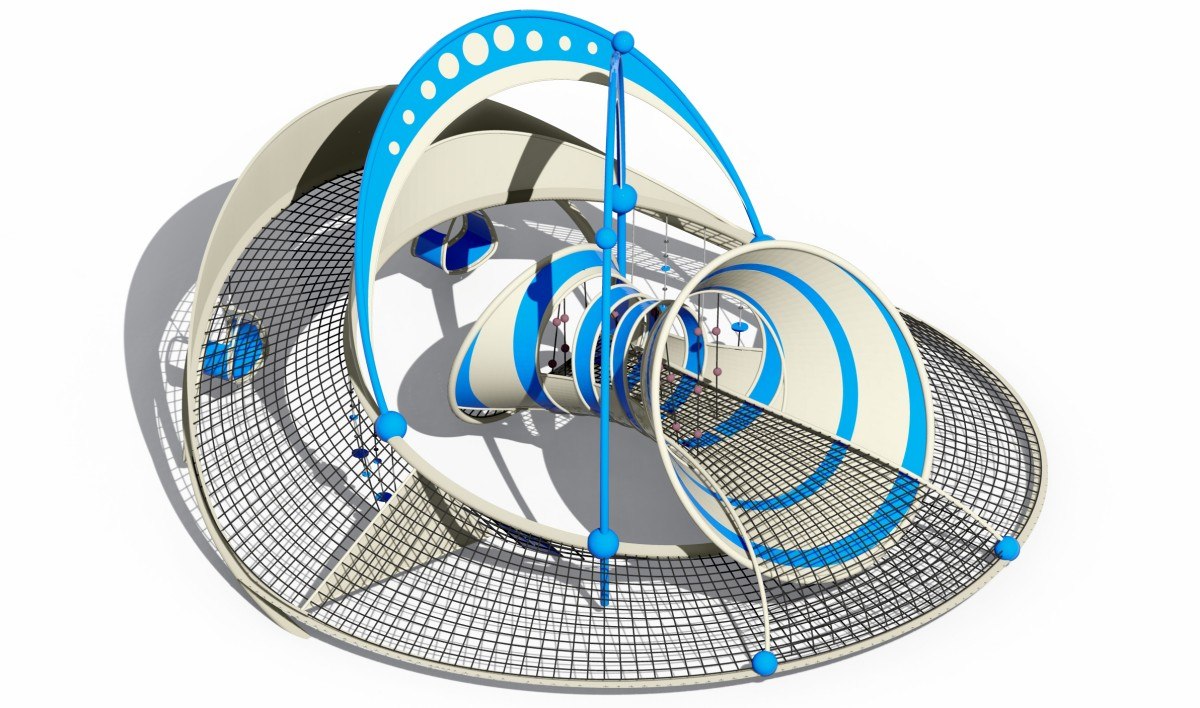 13. Детская площадка с веревочным лазалком -5.