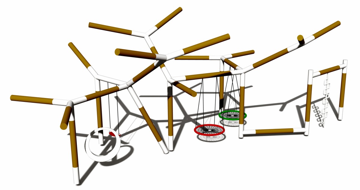Качели в форме ветки дерева (1)