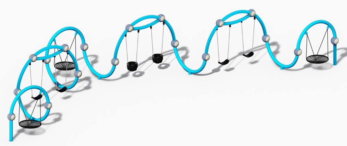 качели для детской площадки на открытом воздухе (3)