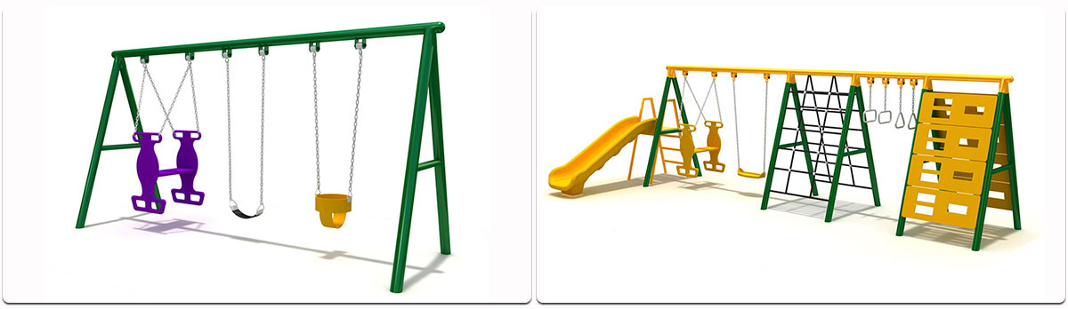доступные качели на открытой игровой площадке (12) 