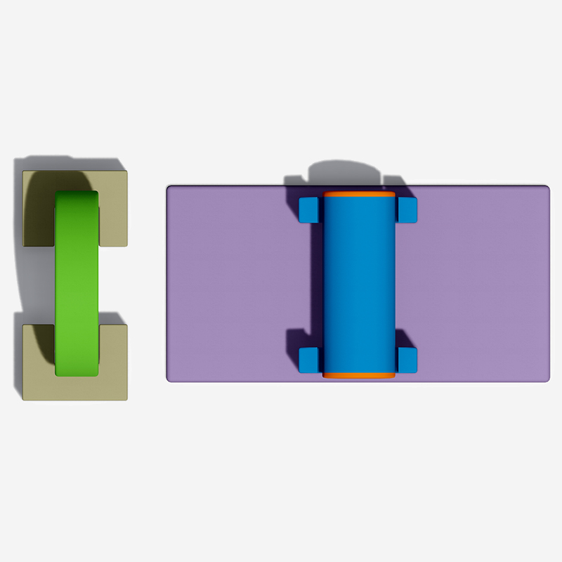 Модульное оборудование для мягких игр в помещении с кольцами и роликами