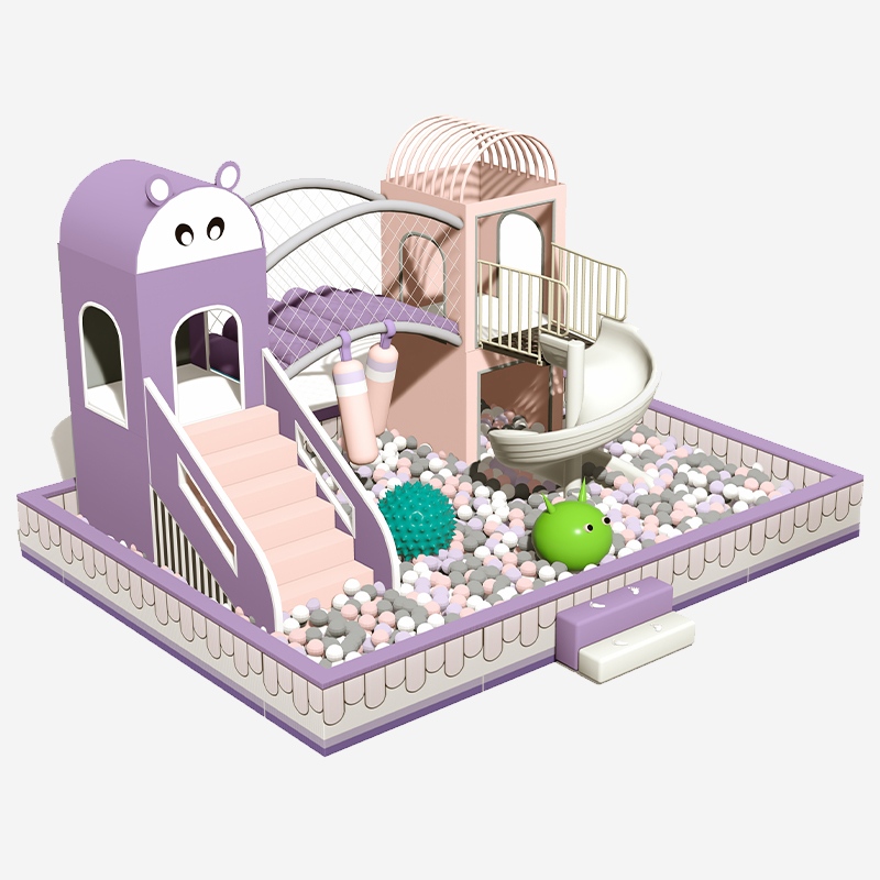 Изготовленное на заказ мягкое игровое оборудование для помещений в стиле бегемотов 