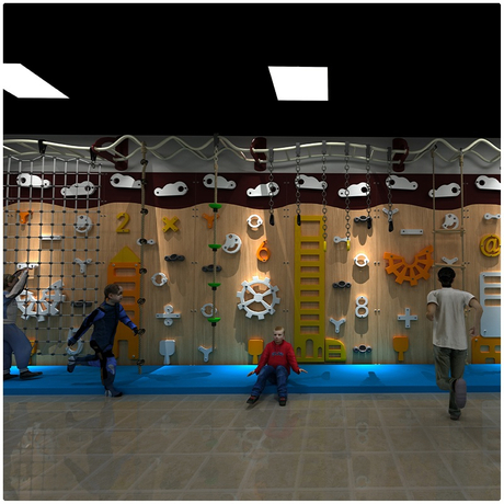 Стенка для скалолазания «Игривая игровая площадка» — тематический набор стен для скалолазания в помещении