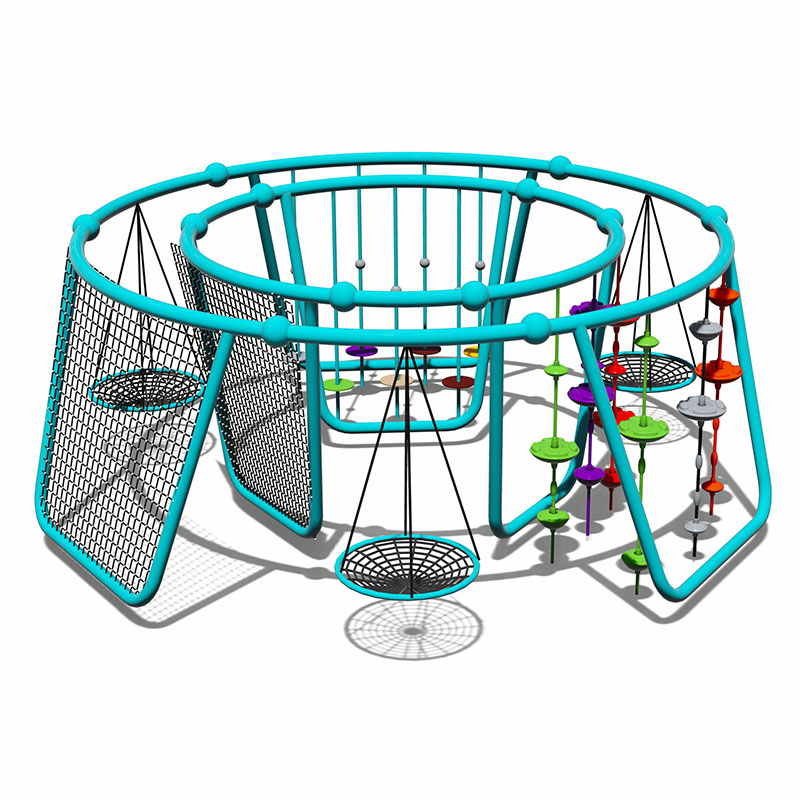 Уличные многофункциональные детские качели с функцией лазания