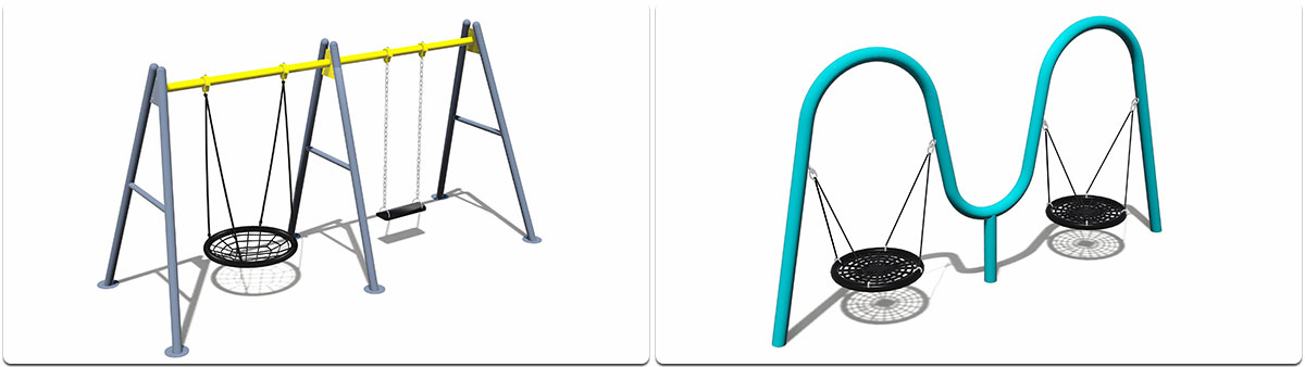 доступные качели на открытой игровой площадке (3)