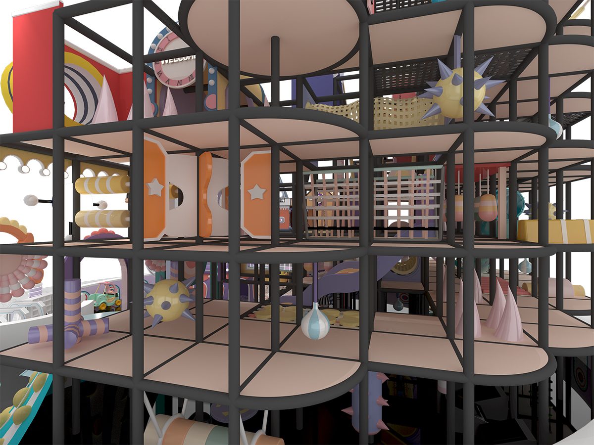 5. Детская игровая структура Macaron Pastel в помещении (1)