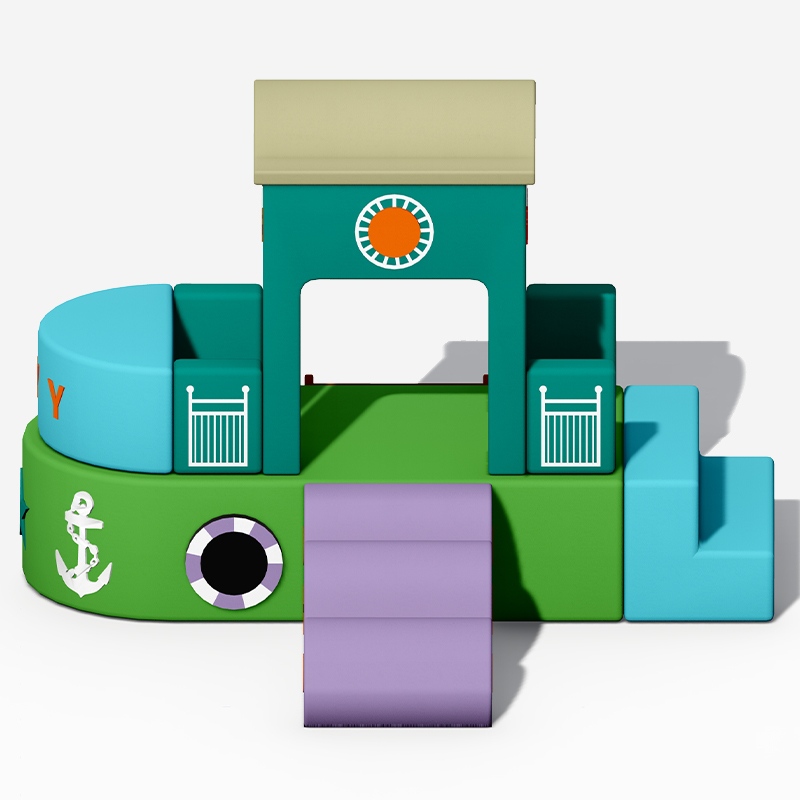 Мягкое игровое оборудование в помещении — лазалка с мягкой подкладкой