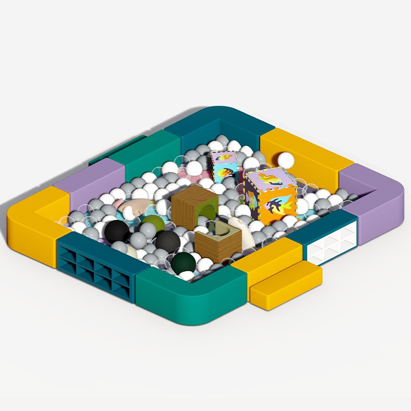 Модульная тематическая крытая мягкая игровая площадка для игры в мяч 