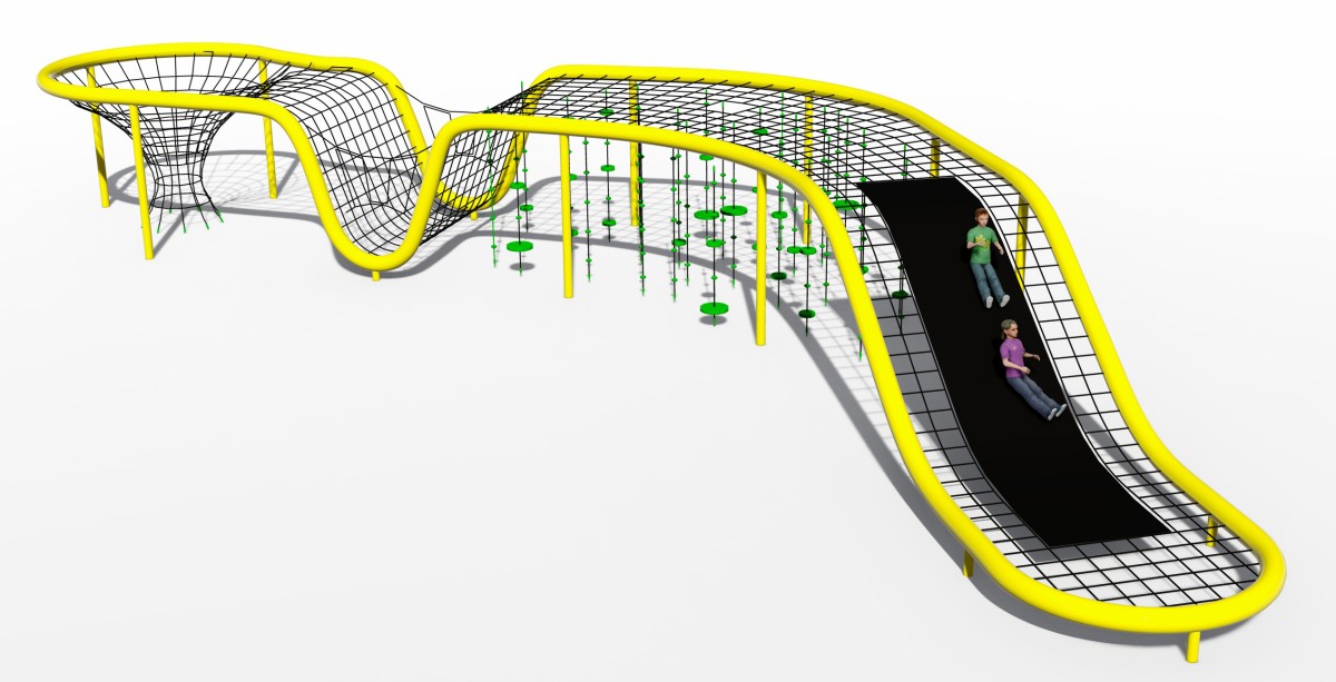 Мягкий набор для лазания на открытом воздухе с паучьей сеткой