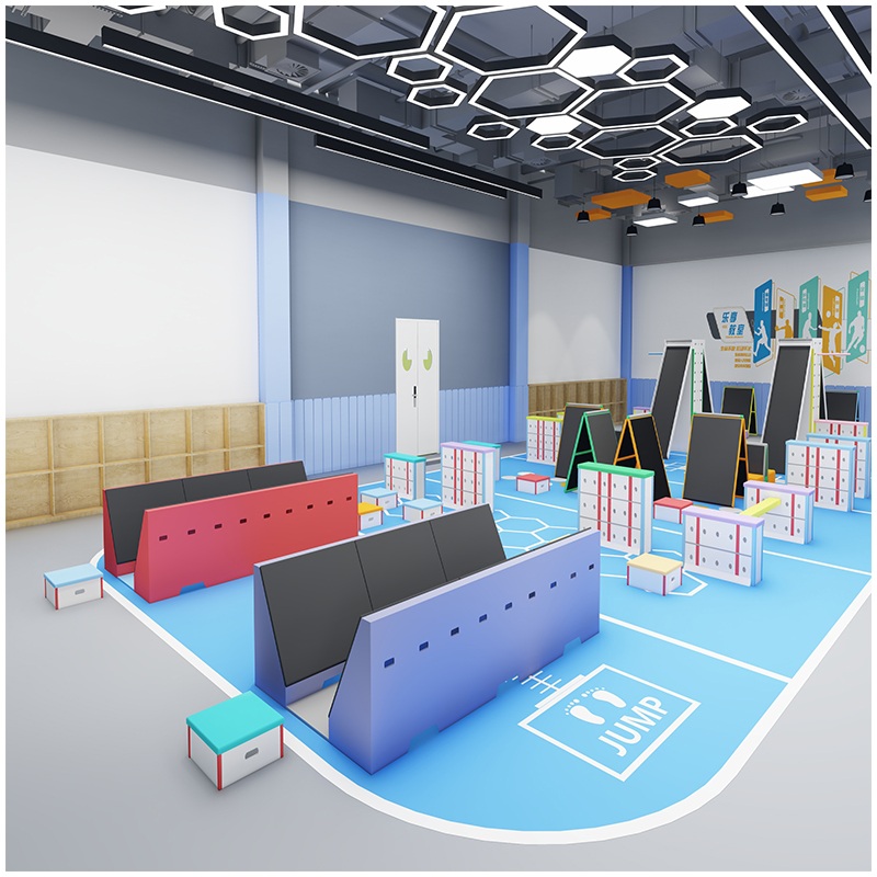 Модульное крытое оборудование для тренировок с полосой препятствий для детей