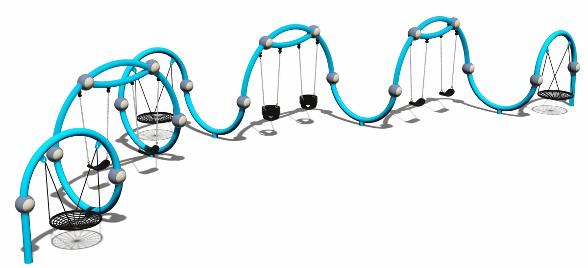 качели для малышей на открытой площадке (2)
