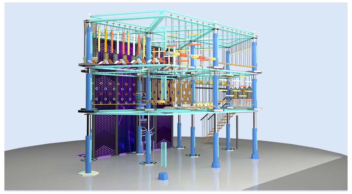 1. Крытая веревочная площадка для торговых центров (5)