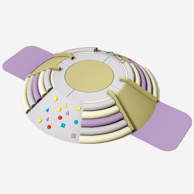 Круглое сенсорное мягкое игровое оборудование для помещений 