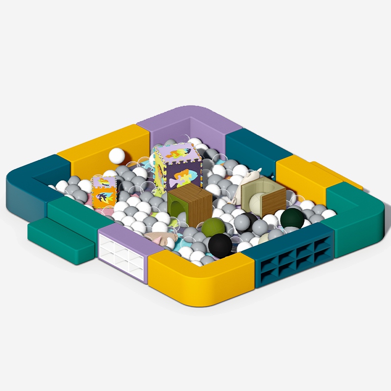 Модульная тематическая крытая мягкая игровая площадка для игры в мяч 