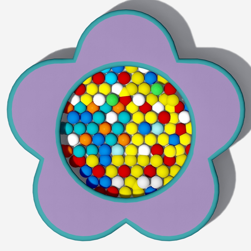 Крытая мягкая игровая площадка в форме лепестка, сертифицированная EN71