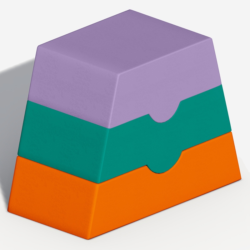 Трехцветные составные мягкие опоры для прыжков в помещении